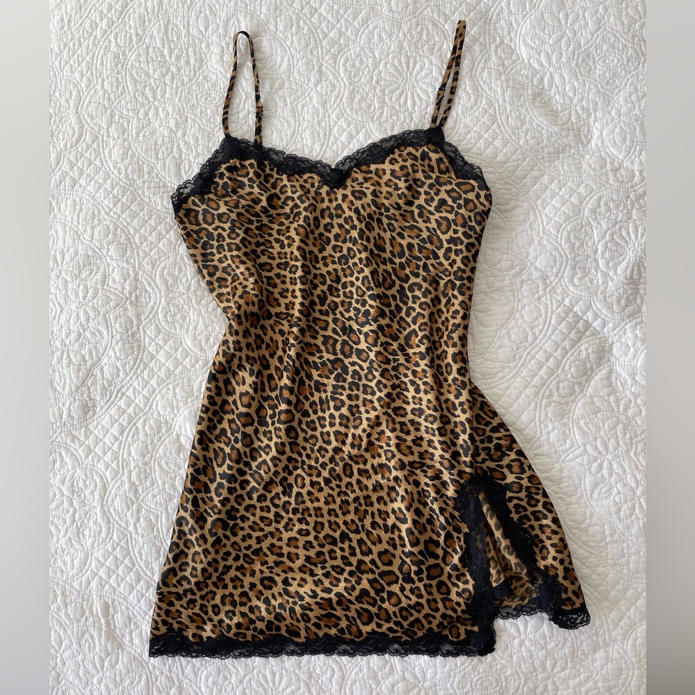 Vintage VS leopard slip dress